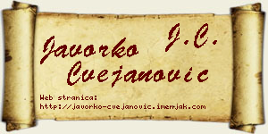 Javorko Cvejanović vizit kartica